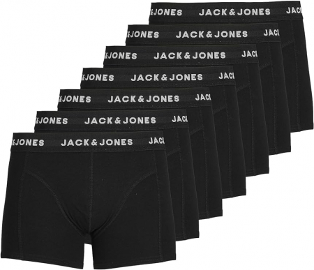 Set 7 perechi de boxeri pentru barbati Jack & Jones, negru, M [0]