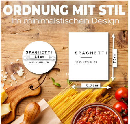 Set 72 Etichete autoadezive pentru bucatarie, in germana [6]