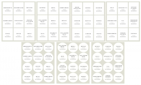 Set 72 Etichete autoadezive pentru bucatarie, in germana [8]