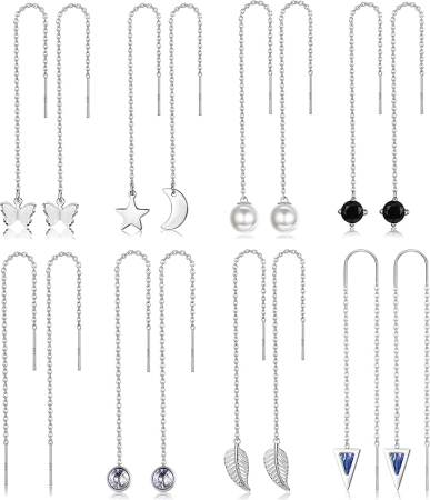 TOATE PRODUSELE - Set 8 perechi de cercei lungi pentru femei JeweBella, modele multiple