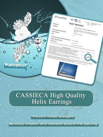 Set 9 cercei pentru femei CASSIECA, oțel inoxidabil [5]