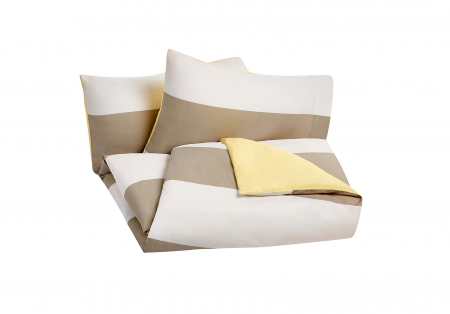 Huse - Set asternuturi reversibile din microfibră – 260 x 220 cm, Dună gri