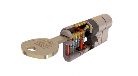 Scule electrice si unelte - Set cilindru siguranta Tesa si 5 chei, 35 x 35 mm