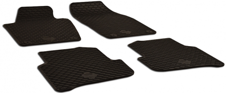 Set Covorase Auto Cauciuc Umbrella Pentru Skoda Fabia III (2014-2021) + Suport Numar Inmatriculare Mega Drive Simplu Set 2 Buc [1]