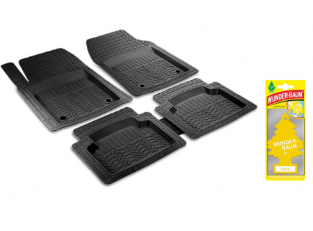 Covorase auto - Set Covorase Auto Pvc Universale Plus Umbrella + Odorizant Auto Bradut Wunder-Baum Zitrone (Lamaie)