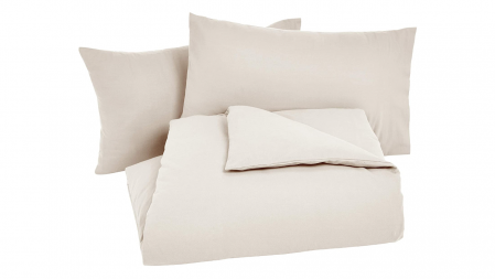 Huse - Set cuvertură de pilote Amazon Basics, 200 x 200 cm / 50 x 80 cm x 2, bej
