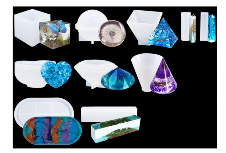 Set de 10 matrițe YUTUY Forme din silicon pentru turnare/confectionare bijuterii [0]