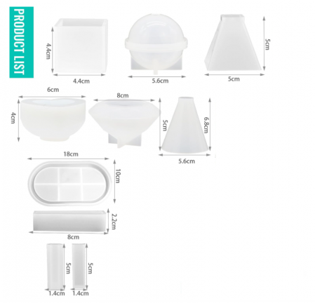 Set de 10 matrițe YUTUY Forme din silicon pentru turnare/confectionare bijuterii [5]