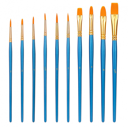 Set de 10 pensule Amazon Basics, pentru pictat, 10 dimensiuni [6]