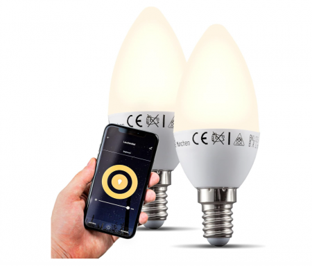 Casa, Gradina & Bricolaj - Set de 2 becuri LED B.K.Licht, Smart Home E14 alb cald, 5,5 wați, 470 lumeni