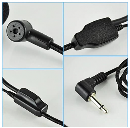 Set de 2 microfone cu căști HUACAM, braț flexibil cu fir pentru amplificator de voce [2]