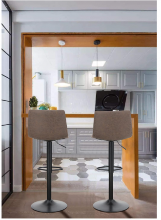 Set de 2 scaune de bar Best Villa, cu înălțime reglabilă, din piele artificială, până la 136 kg [11]
