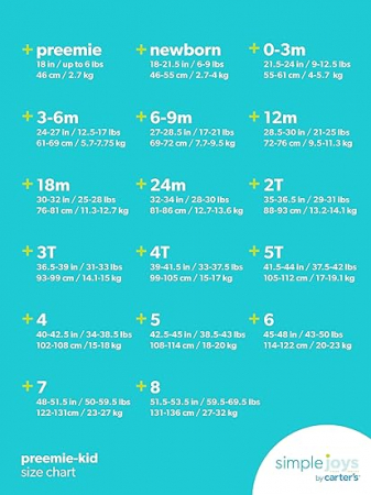 Set de 3 pijamale din bumbac pentru bebelusi Simple Joys by Carter's Baby Boys, Marimea 18M (18 luni) [2]