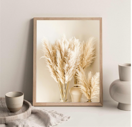 Set de 3 postere SWECOMZE fara rama pentru sufragerie/dormitor, (30 x 40 cm), bej [2]