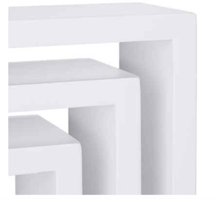 Set de 3 rafturi de perete Relaxdays Cube, Alb, 25 x 25 x 25 cm [6]