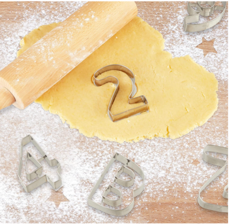 Set de 36 de forme pentru prajituri Relaxdays, cu litere și cifre, oțel inoxidabil [2]