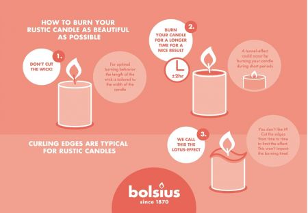 Set de 5 lumanari rustice tip bloc Bolsius Rustic Pillar, Cozy Coppers, fara parfum [4]