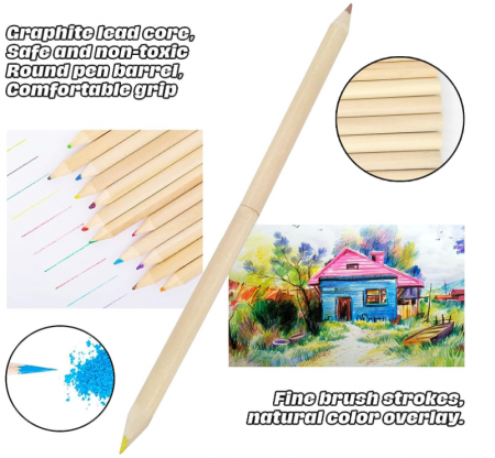 Set de 8 creioane de colorat x 12 culori pentru copii CIOUYAOS [3]