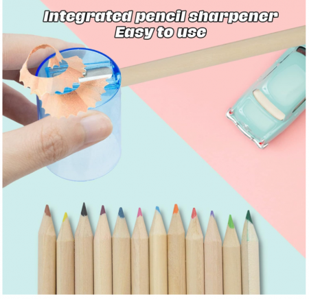 Set de 8 creioane de colorat x 12 culori pentru copii CIOUYAOS [4]