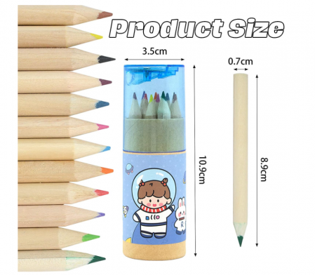 Set de 8 creioane de colorat x 12 culori pentru copii CIOUYAOS [2]