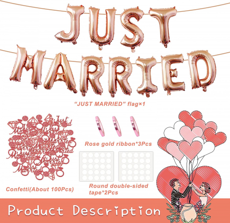 Set de baloane Just Married: [6]