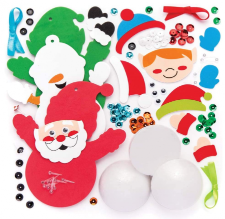 Set de decorațiuni cu paiete de Crăciun Baker Ross pentru copii, 3 bucati [1]