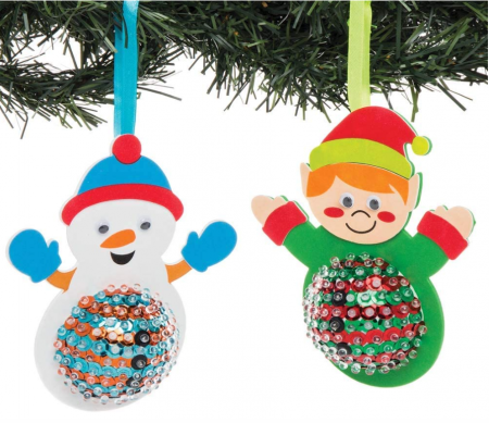 Set de decorațiuni cu paiete de Crăciun Baker Ross pentru copii, 3 bucati [2]