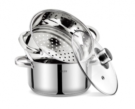Produse RESIGILATE Zass, Sero si Trisa - Set oale de gatit sub Aburi din Inox Zass Gourmet ZG-SSS 01