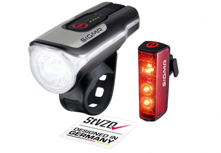 TOATE PRODUSELE - Set de lumini LED pentru bicicleta SIGMA SPORT, Aura 80 și Blaze