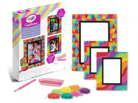 Cadouri - Set de rame foto personalizate Crayola cu cristale colorate