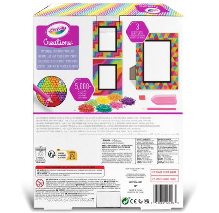 Set de rame foto personalizate Crayola cu cristale colorate [4]
