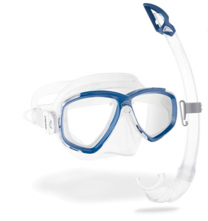 Sporturi acvatice - Set de scufundari pentru adulti Cressi Perla, ochelari + tub snorkeling, albastru