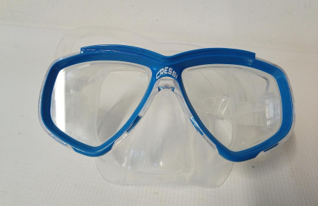 Set de scufundari pentru adulti Cressi Perla, ochelari + tub snorkeling, albastru [2]