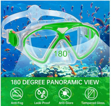 Set de scufundari pentru copii JEMULICE, masca + tub snorkeling [6]