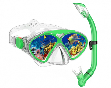 TOATE PRODUSELE - Set de scufundari pentru copii WISHBETY, ochelari + tub snorkeling