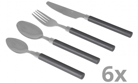 Set de tacâmuri din oțel inoxidabil Bo-Camp, 24 de piese, 6 persoane [1]