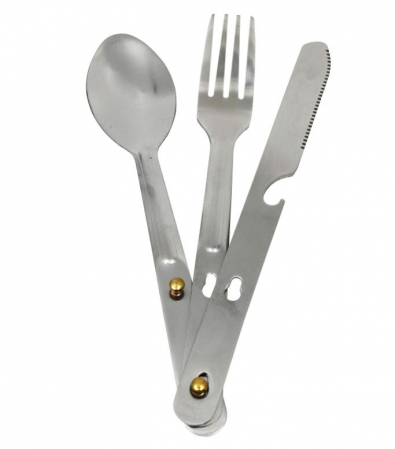 Set de tacâmuri din oțel inoxidabil CAO, 3 piese, pentru camping [0]