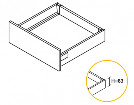 Set glisiere sertar de baie sau bucatarie Emuca cu inchidere soft [6]