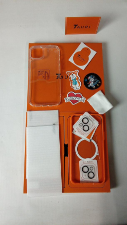 Set husa + 2x folii protectie sticla securizata + 2x protectie lentile camera TAURI pentru iPhone 14 Plus [1]