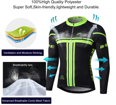Set jacheta si pantaloni pentru ciclism INBIKE pentru barbati, L [1]