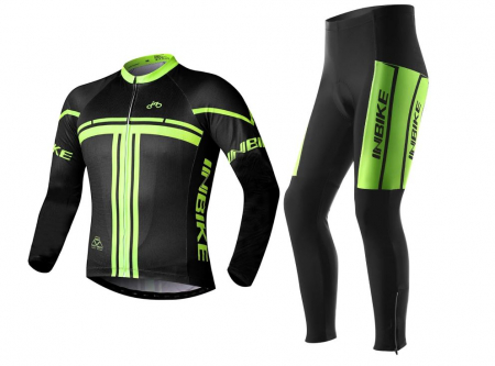 Set jacheta si pantaloni pentru ciclism INBIKE pentru barbati, L [0]