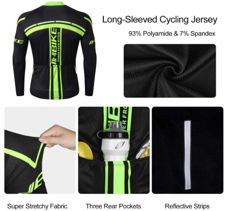 Set jacheta si pantaloni pentru ciclism INBIKE pentru barbati, L [7]