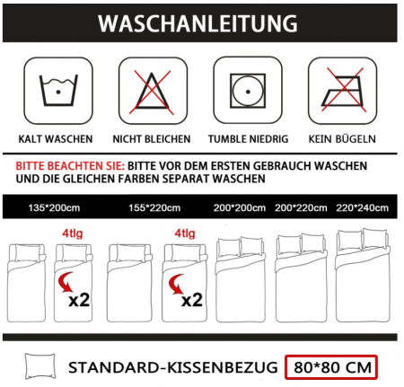Set lenjerie de pat Gafance din 2 piese, husă de pilota 135 x 200 cm + față de pernă 80 x 80 cm [6]