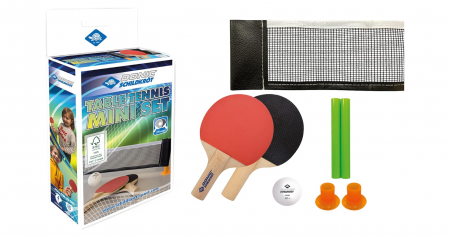 Set mini tenis de masă Donic-Schildkröt FSC, 2 palete FSC, fileu, 1 minge [0]