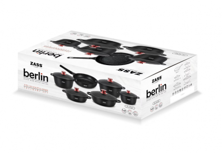 Set oale de inalta calitate din aluminiu 11 piese Zass Gourmet Berlin ZG-ACS 01, Negru [3]