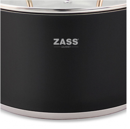 Set oale inox cu capac 6 piese Zass Gourmet ZG-SCS 01, culoare Negru [6]