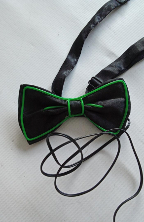 Set papion cu lumina LED si bretele Ainiv, verde [3]