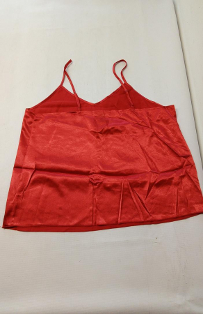 Set pijamale din satin pentru femei SWOMOG, scurte/lungi, 7 piese, rosu, XL [6]