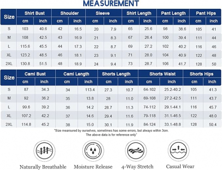 Set pijamale din satin pentru femei SWOMOG, scurte/lungi, 7 piese, rosu, XL [11]