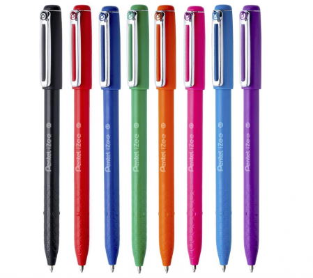 Gaming, Carti & Birotica - Set Pixuri Roller Pentel BX457 Izee Ball Cap 0.7mm, 8 Culori